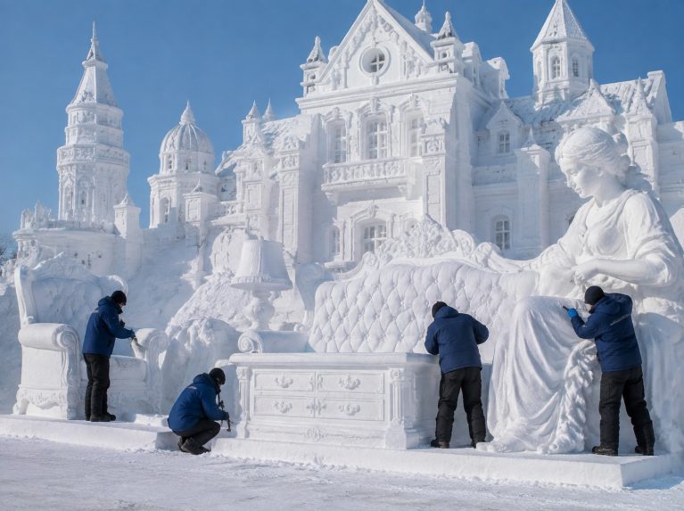 大型雪雕景观制作